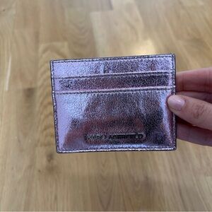 Karl Lagerfeld Shimmering Pink Card Holder